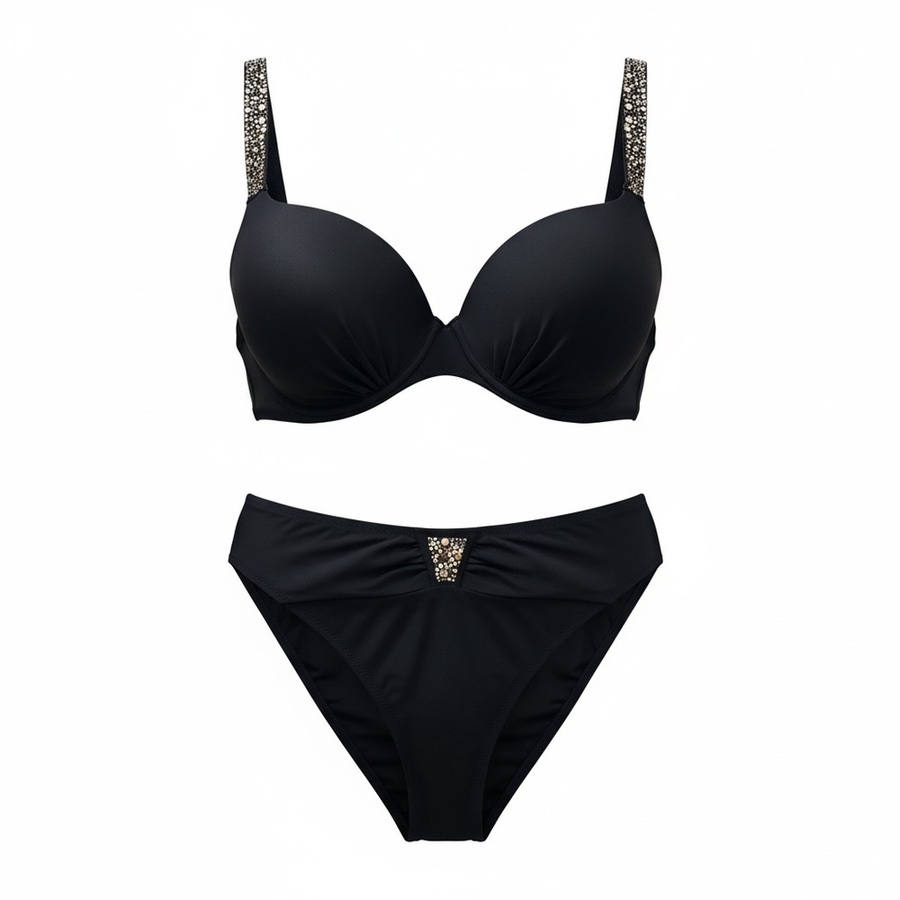 Impronte Parah premium Italian bikini set black size 14/38C NWOT $300